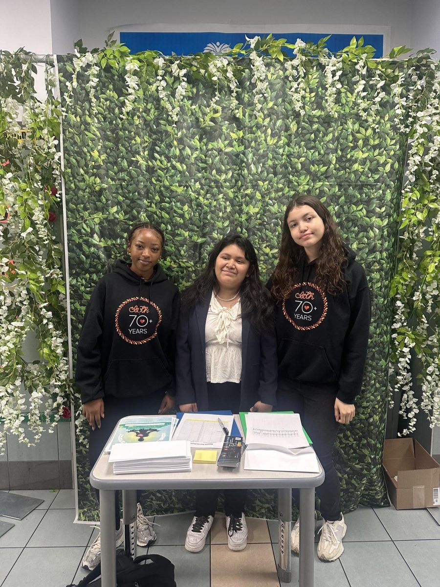 Students register teachers for a Teacher Appreciation Week surprise.