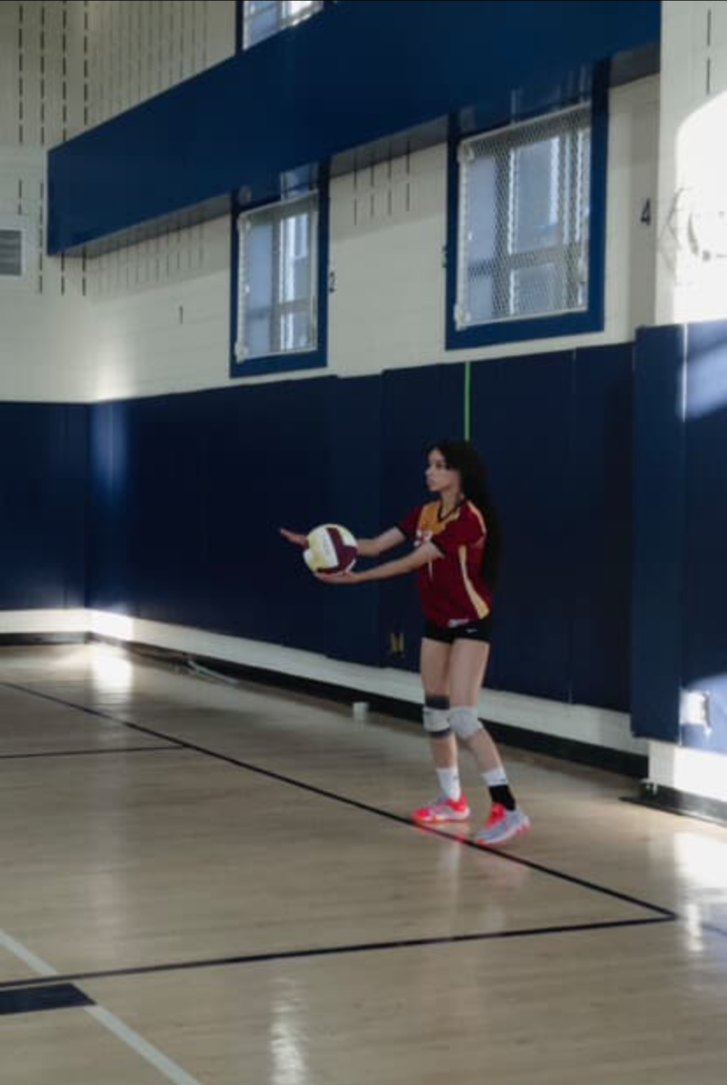 Garcia playing volleyball. Photo courtesy of Jireh Garcia. 